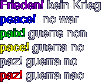 Frieden! kein Krieg 